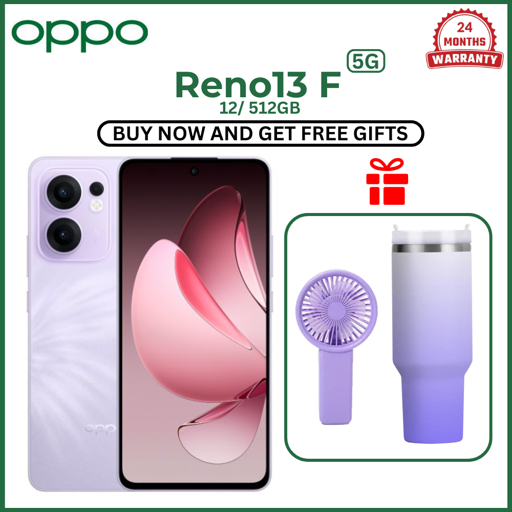 (Exclusive Deal, Extra Special Gift Hamper)Reno 13 F 5G 12GB + 512GB 6.67" AI Livephoto | AI Editor | 4K VideoIP69 Water and Dust Resistance