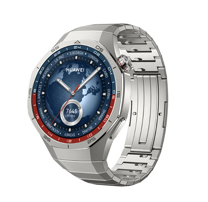 Huawei Watch GT 5 Pro 46mm Smartwatch, Titanium, 14-Day Battery, Fitness & Health Tracking, iOS & Android Compatible, Black Fluor elastomer Strap