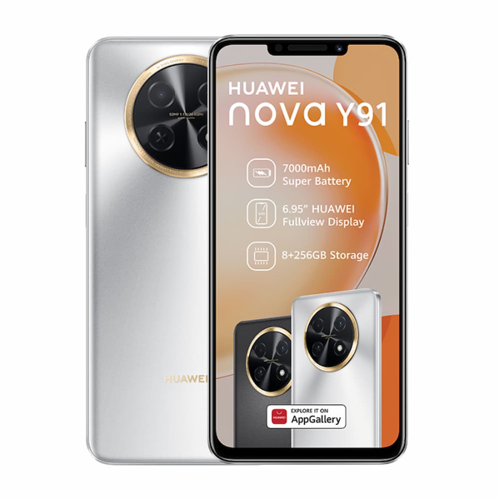 [Special Offer]  Huawei nova Y91 Smartphone LCD display 6.95 inches, Storage 256GB 8GB RAM Fingerprint (side-mounted), Battery 7000 mAh, with a charging speed of 22.5W wired. Splash and dust resistant