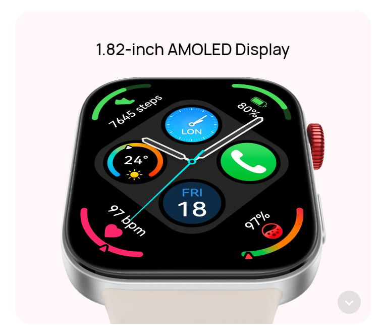 Huawei Watch Fit 3- 1.82" AMOLED Display, Bluetooth Calling, Heart Rate & SpO₂ Monitor, 100+ Workout Modes, GPS, 10-Day Battery, Waterproof – Android & iOS Compatible