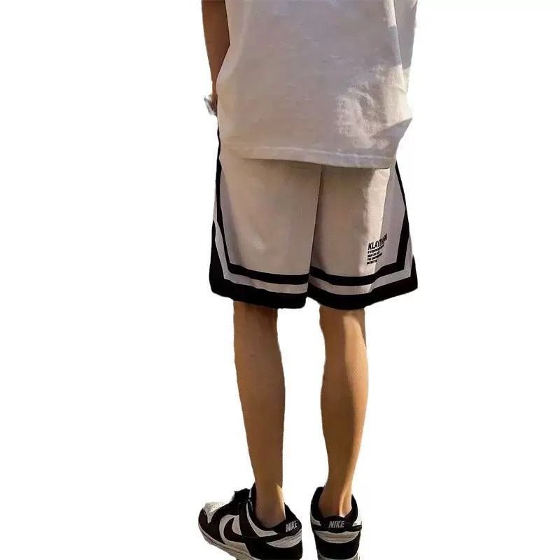 Trendy American basketball shorts Thompson men's summer loose running breathable training sports casual five quarter pants