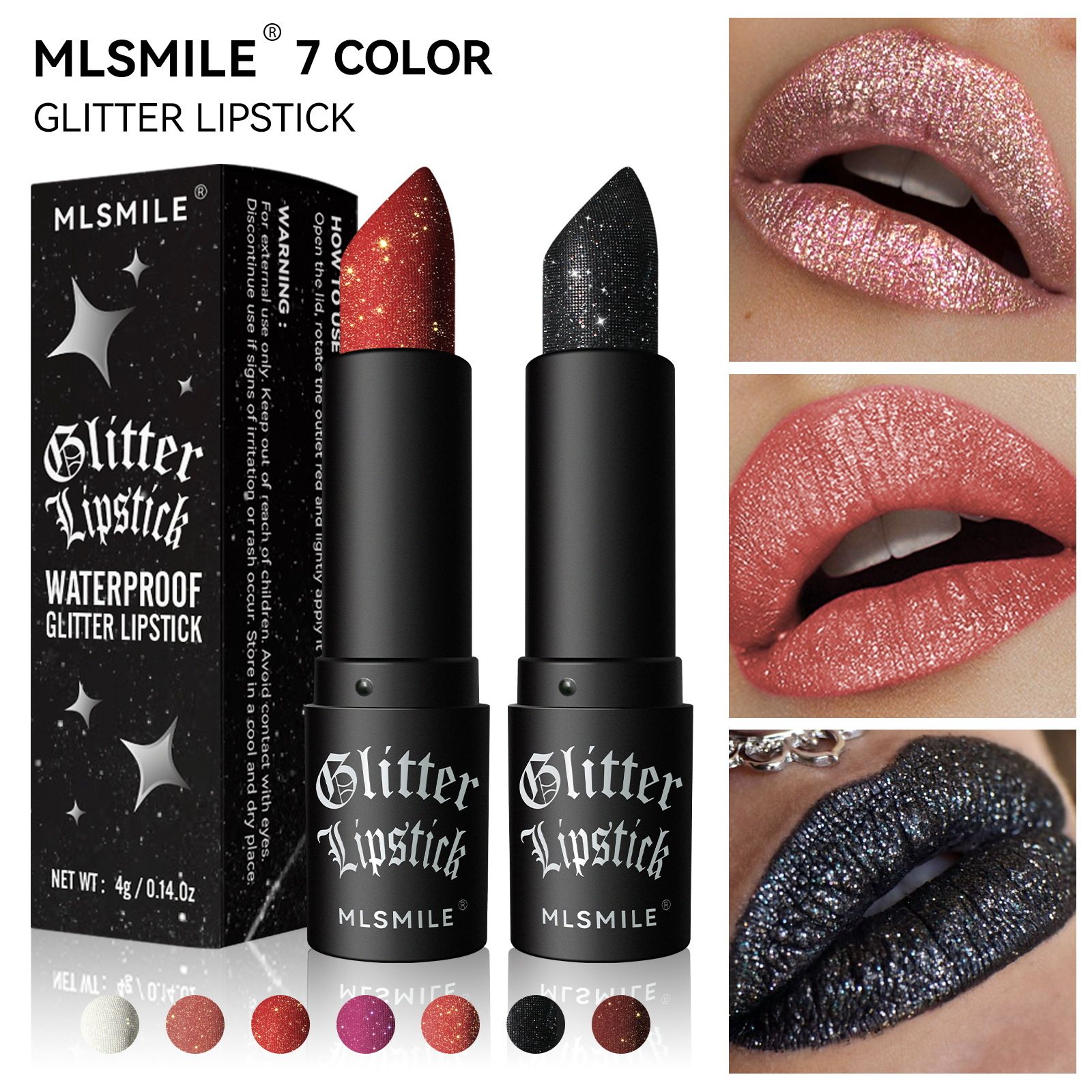 European and American popular pearl lipstick matte non stick cup waterproof explosive flash lipstick color European and American Halloween diamond lipstick view 9