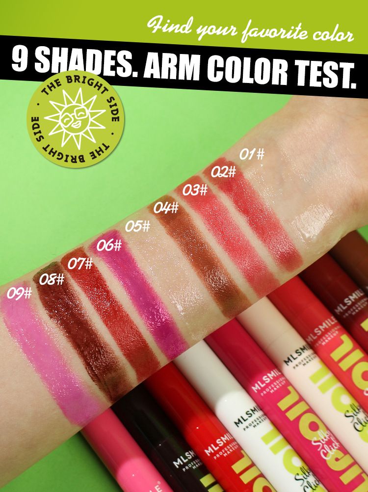 Europe and America Ins foreign trade lip makeup press lipstick Solid gloss lip gloss mirror lip glaze lipstick Multi color lipstick lip oil view 3
