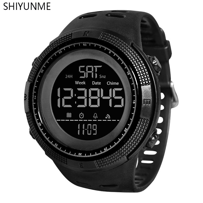 Men Watches Fashion Outdoor Sport Watch Men Multifunction Watches Alarm Clock Chrono Waterproof Led Digital Watch Black one size