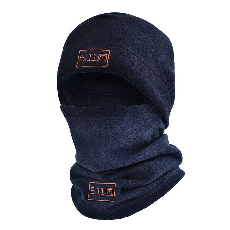 Balaclavas Winter Polar Coral Velvet Balaclava Men'S Face Mask Thermal Hat Thermal Head Tactical Military Sports Scarf Ski Hat Blue 50-60cm