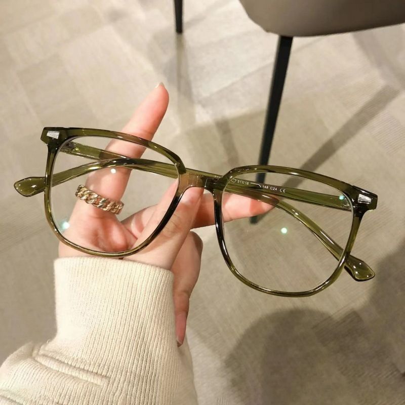 New Anti Blue Light Glasses Transparent Computer Glasses Frame Women Men Square Eyewear Blocking Glasses Optical Spectacle Eyeglass Eyewear frames Gift glasses box 02 one size
