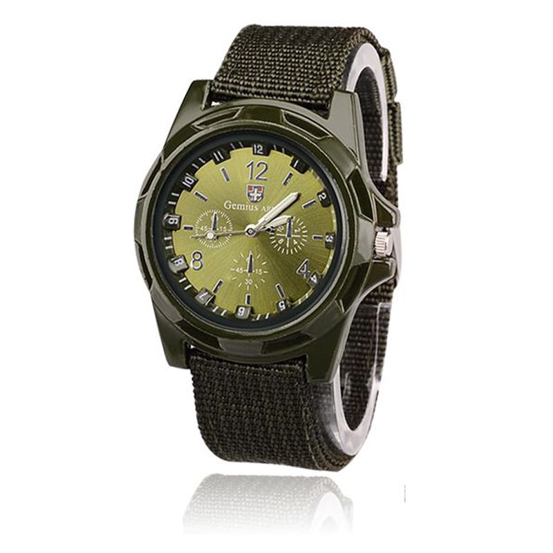Military Watch Land Air Force Outdoor Sports Watches Army Men's twristwatch Swiss Braided watchband, Braided Wristband Nylon Watch Trend Matching Gifts Party Sports Running Green one size