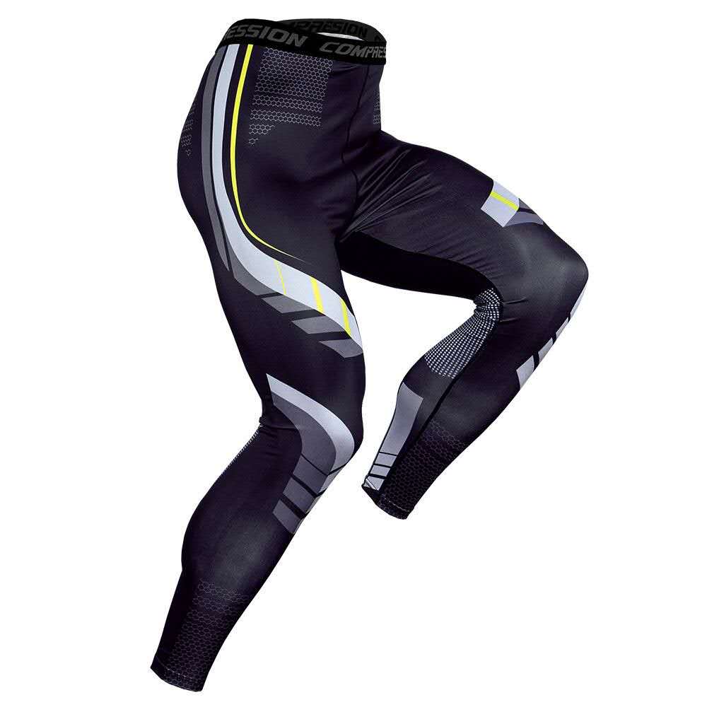 Compression Pants Men UV Blocking Running Tights 1 or 2 Pack Gym Yoga Leggings for Athletic Workout 1 L