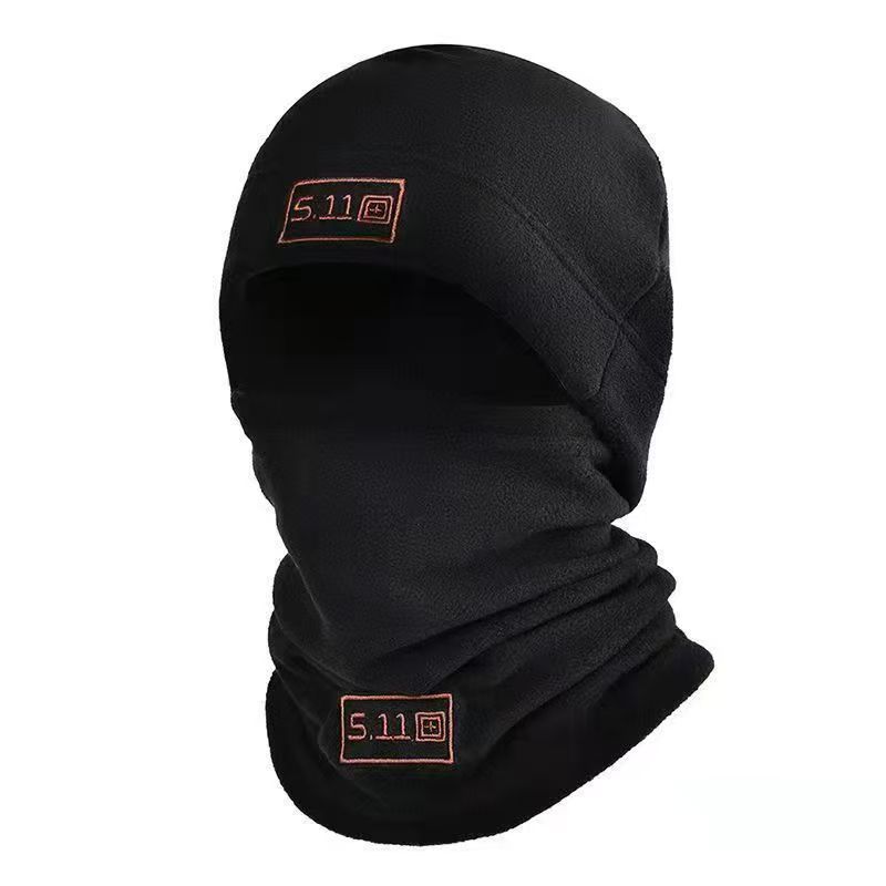 Balaclavas Winter Polar Coral Velvet Balaclava Men'S Face Mask Thermal Hat Thermal Head Tactical Military Sports Scarf Ski Hat Blue 50-60cm