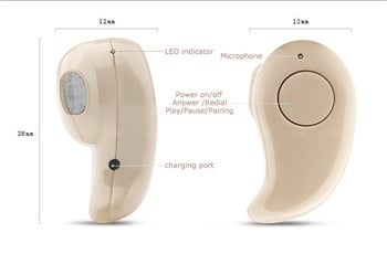 Mini Style Wireless Bluetooth Earphone Black One Size