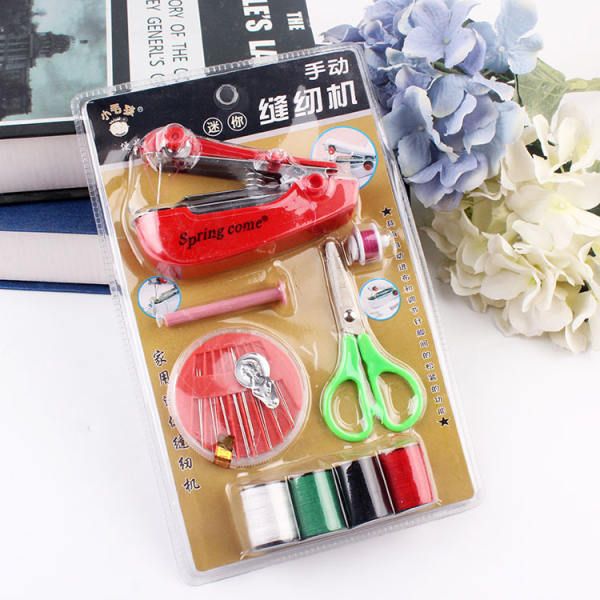 portable manual sewing machine set