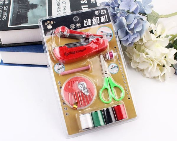 portable manual sewing machine set