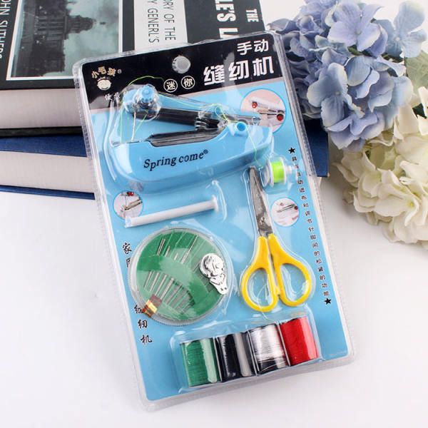 portable manual sewing machine set
