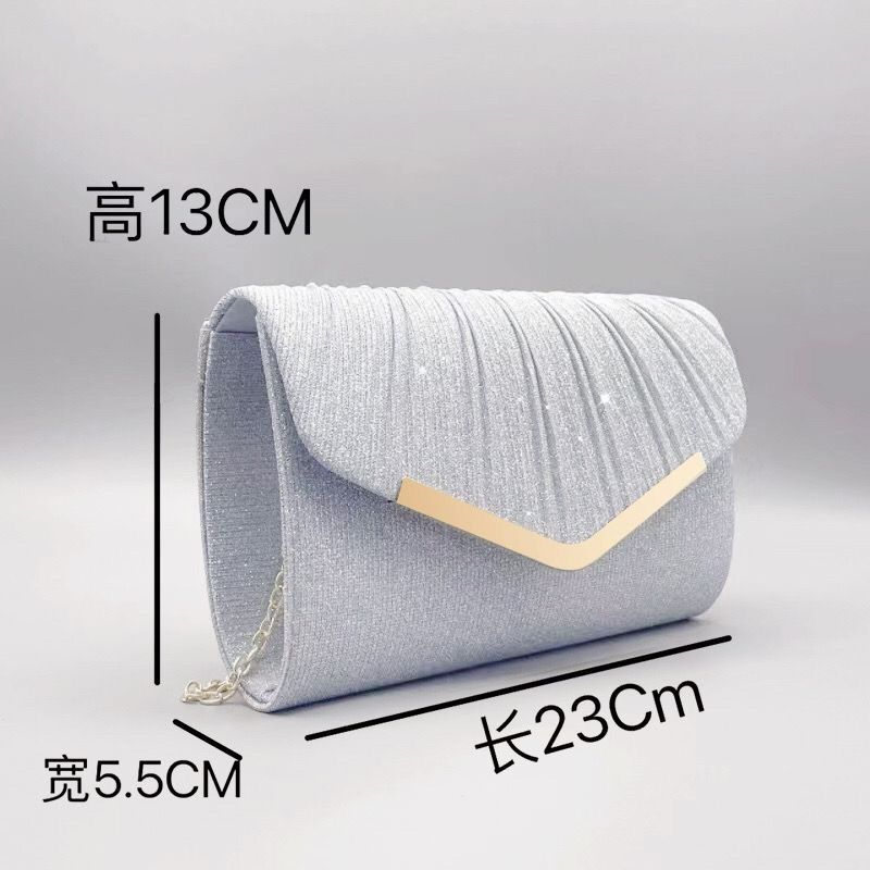 Silver Clutch Bags, Women's Clutches Evening Bags with Detachable Chain, Sequin Bag Envelope Handbags Purses for Women Bridal Prom Party Wedding black One size fits all