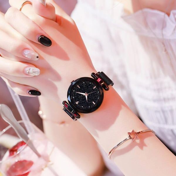 Women Watches 2019 Ladies Watch Starry Sky Magnetic Waterproof Female Wristwatch Luminous Relogio Feminino Reloj Mujer Rose Gold One Size
