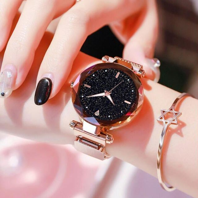 Women Watches 2019 Ladies Watch Starry Sky Magnetic Waterproof Female Wristwatch Luminous Relogio Feminino Reloj Mujer Rose Gold One Size