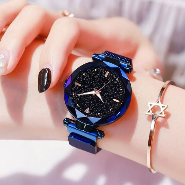 Women Watches 2019 Ladies Watch Starry Sky Magnetic Waterproof Female Wristwatch Luminous Relogio Feminino Reloj Mujer Rose Gold One Size