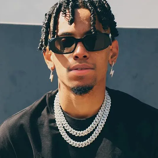 18inch luxury chain jewellery miami cuban chain link necklace gift bracelet rapper hip hop dangles men /women bling bling iced out chain necklace link for man/woman fashion jewelry accessories