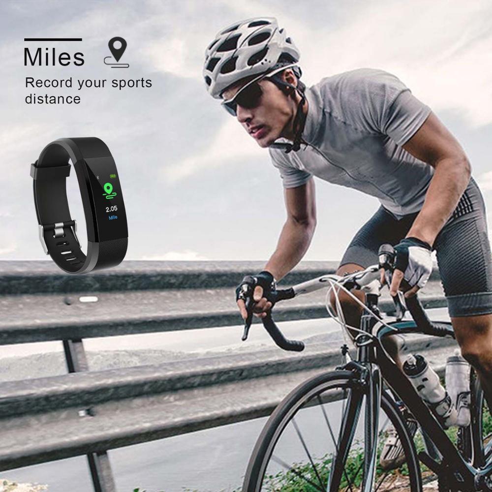 New Smart Watch Sports Bluetooth Bracelet Heart Rate Monitor Fitness Tracker Smart Bracelet black one size