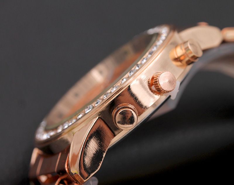 Geneva Women Watches For Lady Wrist Watch Ladies Watches Luxury Quartz Stainless Steel Band Casual Fashion Valentine's Day Gift Gold one size