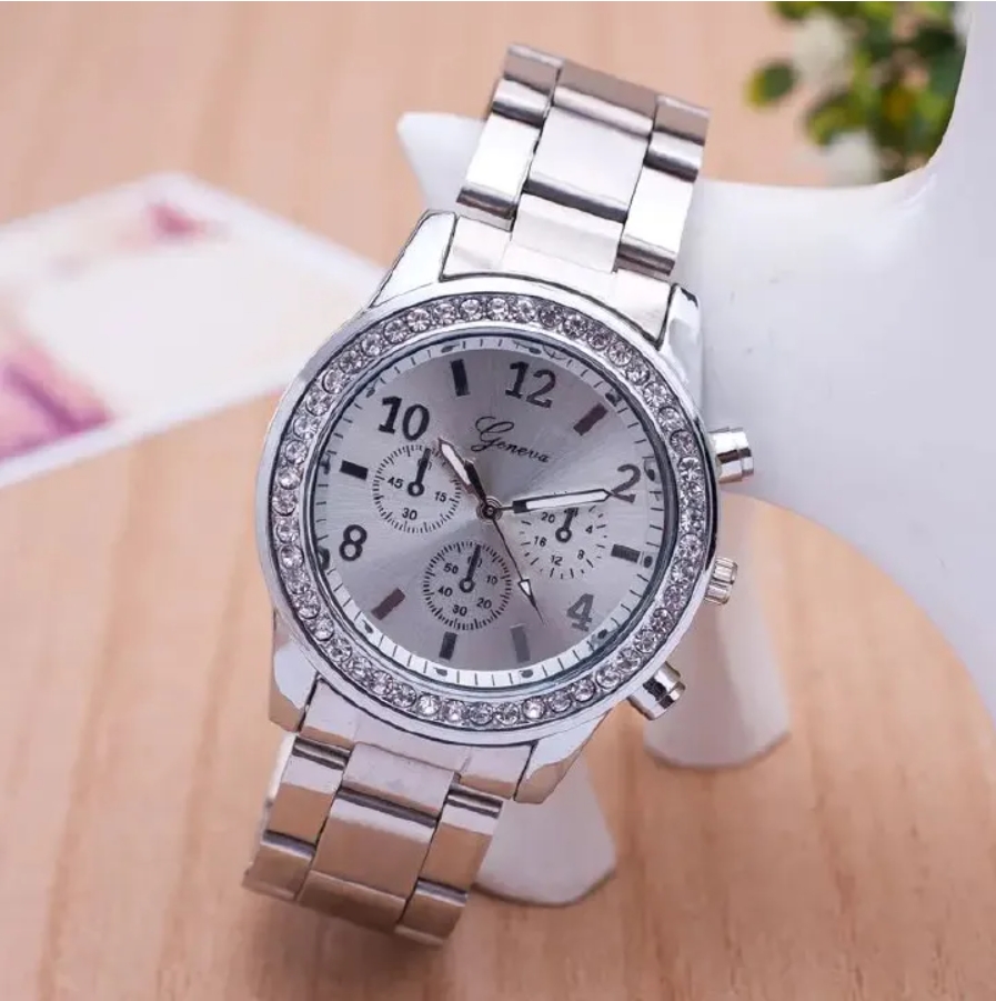 Geneva Women Watches For Lady Wrist Watch Ladies Watches Luxury Quartz Stainless Steel Band Casual Fashion Valentine's Day Gift Gold one size