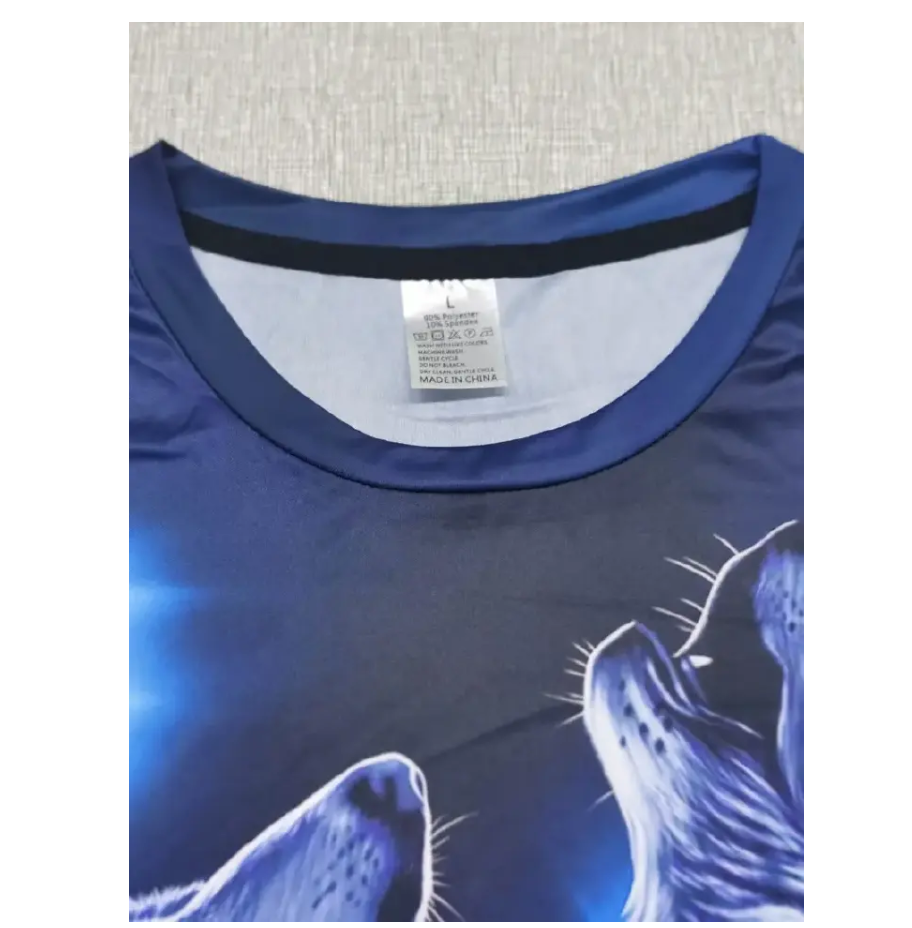 Premium 3D Printed Wolves Men's Novelty Graphic T Shirt Short Sleeve Tees Tops For Street Casual Daily 01 S