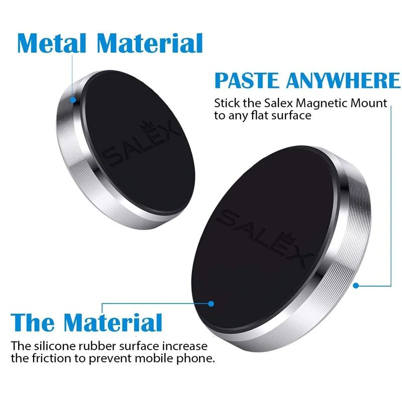 New Arrival Sucker Car Phone Holder Universal Magnetic Mount Bracket Stick On Car Phone Stand for iPhone Xiaomi Huawei Samsung Dashboard Wall Mounted Car Magnet Sticker Black one size