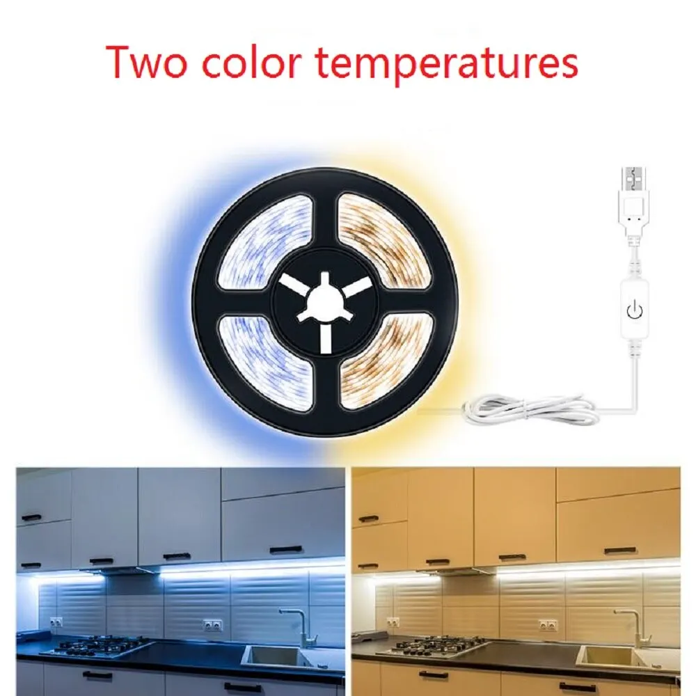 1M/3M/5M USB LED Strip Light 5V 30LEDs/m 2835 Dimmable Flexible Lamp Tape For TV Backlight Room Kitchen Lighting Lamp Decoration
