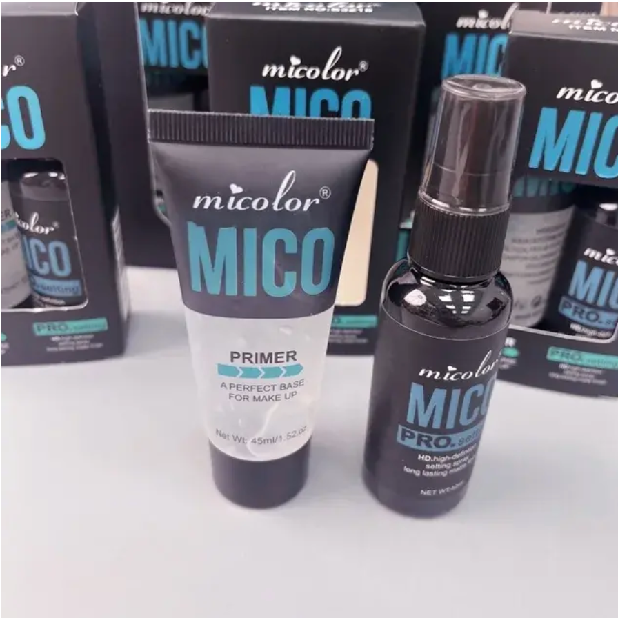 Micolor 2 In 1 Fit Me Primer + Pro. Setting Spray Fixer Matte Makeup 4.4 Black One set view 8