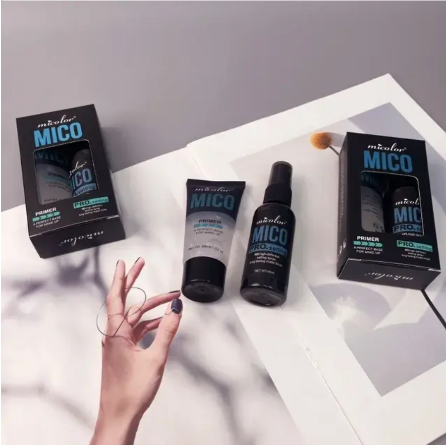 Micolor 2 In 1 Fit Me Primer + Pro. Setting Spray Fixer Matte Makeup 4.4 Black One set view 10