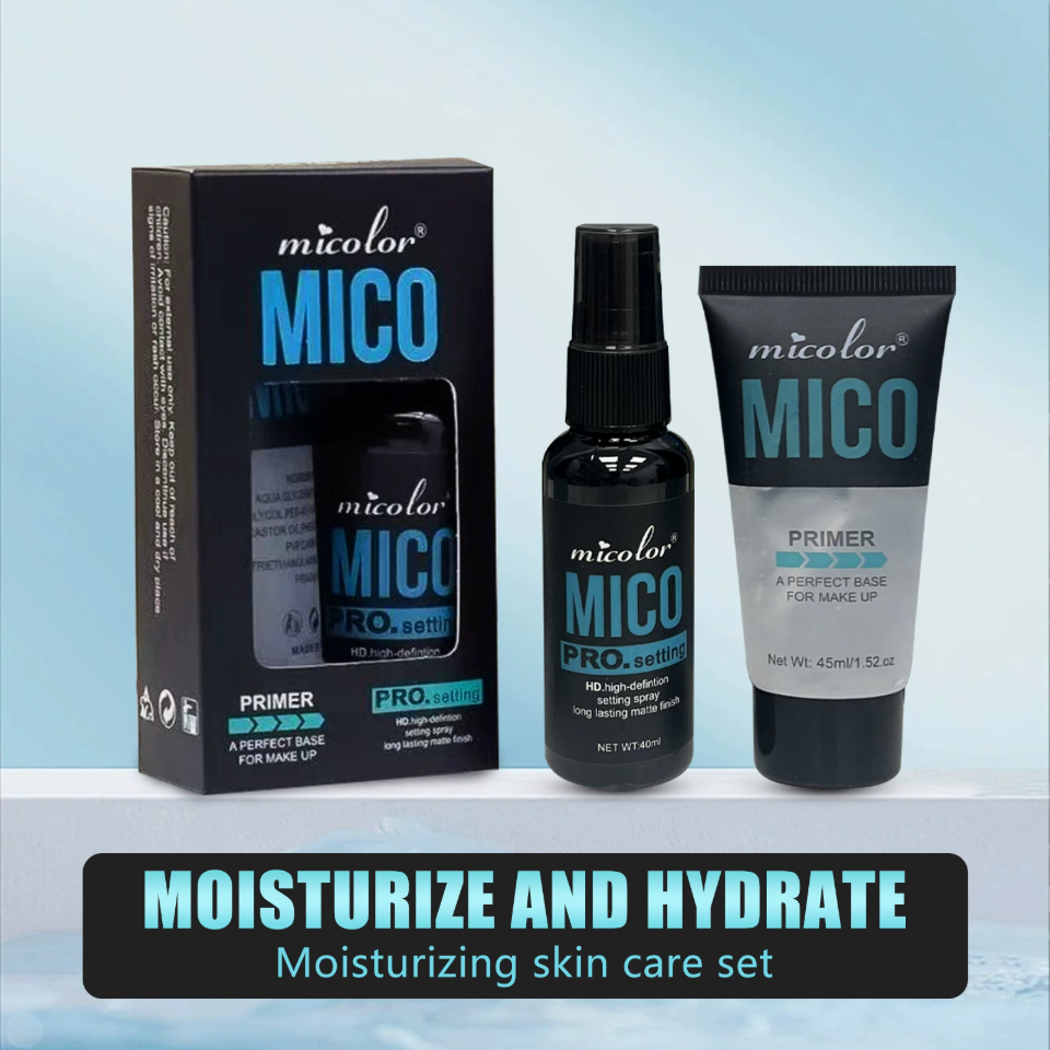 Micolor 2 In 1 Fit Me Primer + Pro. Setting Spray Fixer Matte Makeup 4.4 Black One set