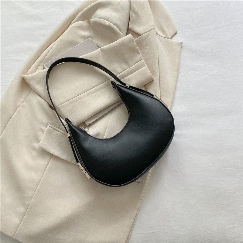 SkyBaby Fashion Luxury Design PU Leather Shoulder Hobo Bag Women Small Clutch Handbag Purse Female Underarm Bag Shopper Totes Khaki one