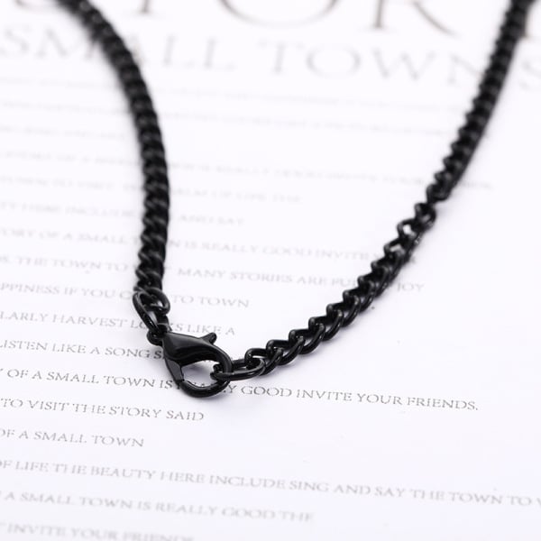 New brandy Stainless Steel Cross Pendant Chain Necklace for Men Women Jewelry Gift Silver One size