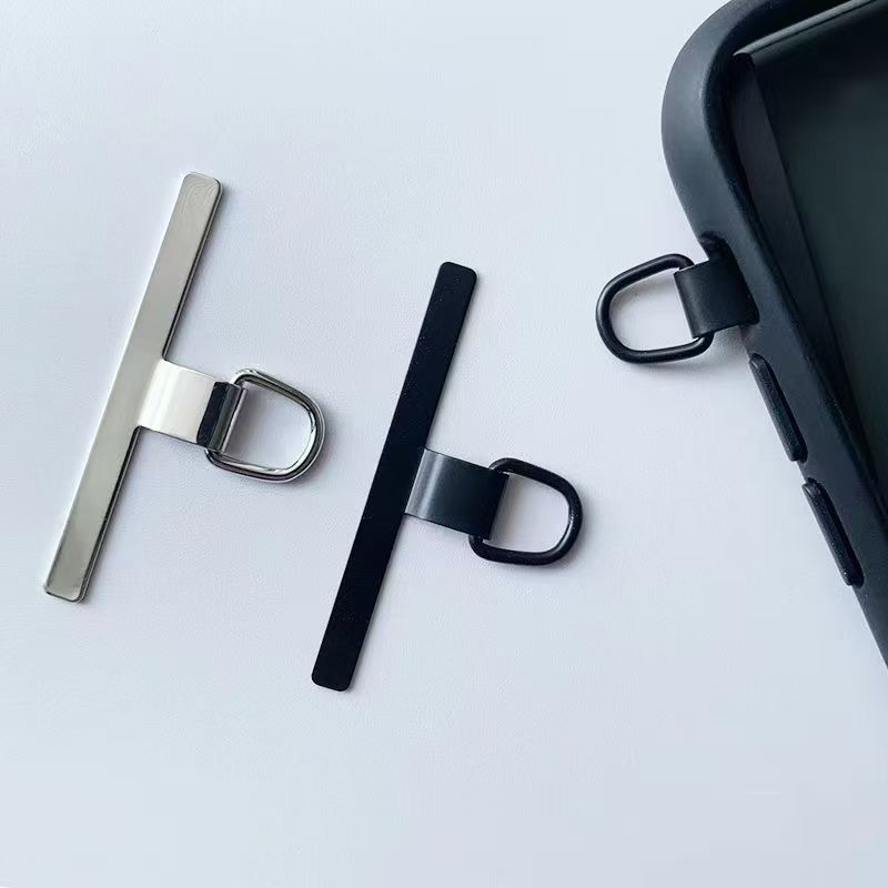 Ultra-Thin Stainless Steel Phone Tether Patch Gasket, Cellphone Strap Parts Replacement, Lanyard Safety Connect Piece White One Size