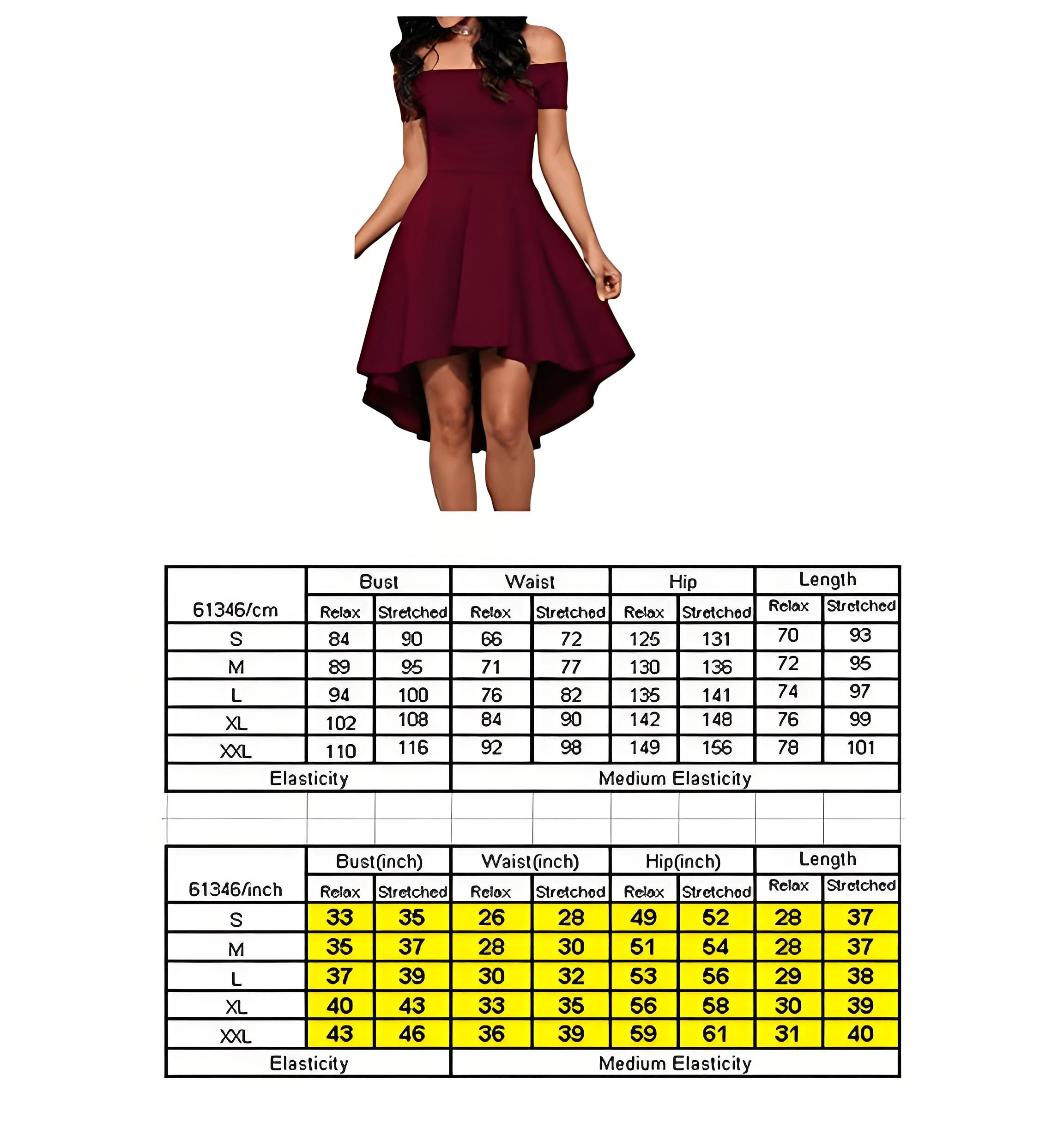 Summer Elegant Party Slash Neck Off Shoulder Dress Evening Party Dress Pure Color Dress black XXL