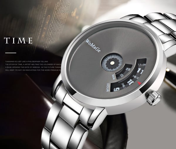 New Hot Sell Brand WoMaGe Wrist Watch Luxury Unique Style Men Quartz Watches Fashion Designer Male Watch White+black One Size