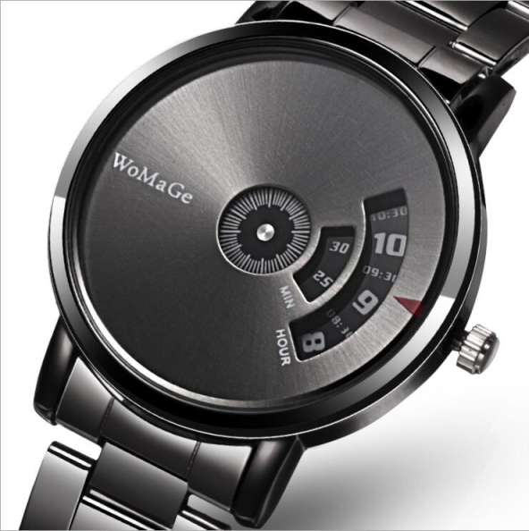 New Hot Sell Brand WoMaGe Wrist Watch Luxury Unique Style Men Quartz Watches Fashion Designer Male Watch White+black One Size