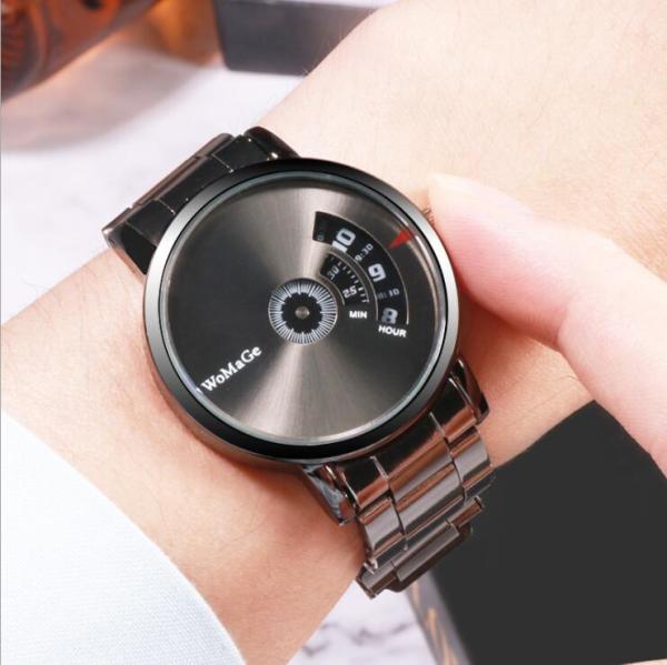 New Hot Sell Brand WoMaGe Wrist Watch Luxury Unique Style Men Quartz Watches Fashion Designer Male Watch White+black One Size