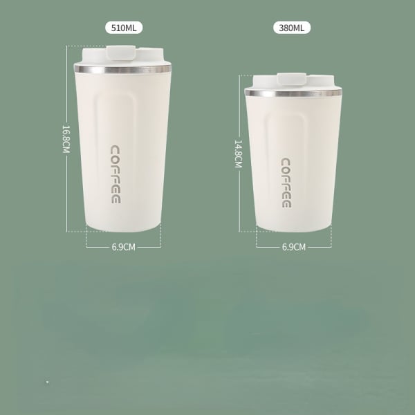 500ml Stainless Steel Coffee Cup Travel Thermal Mug Leak-Proof Thermos Bottle Tea Coffee Mug Vacuum Flask Insulated Cups