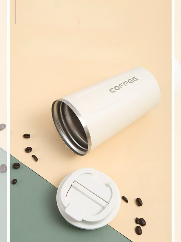 500ml Stainless Steel Coffee Cup Travel Thermal Mug Leak-Proof Thermos Bottle Tea Coffee Mug Vacuum Flask Insulated Cups