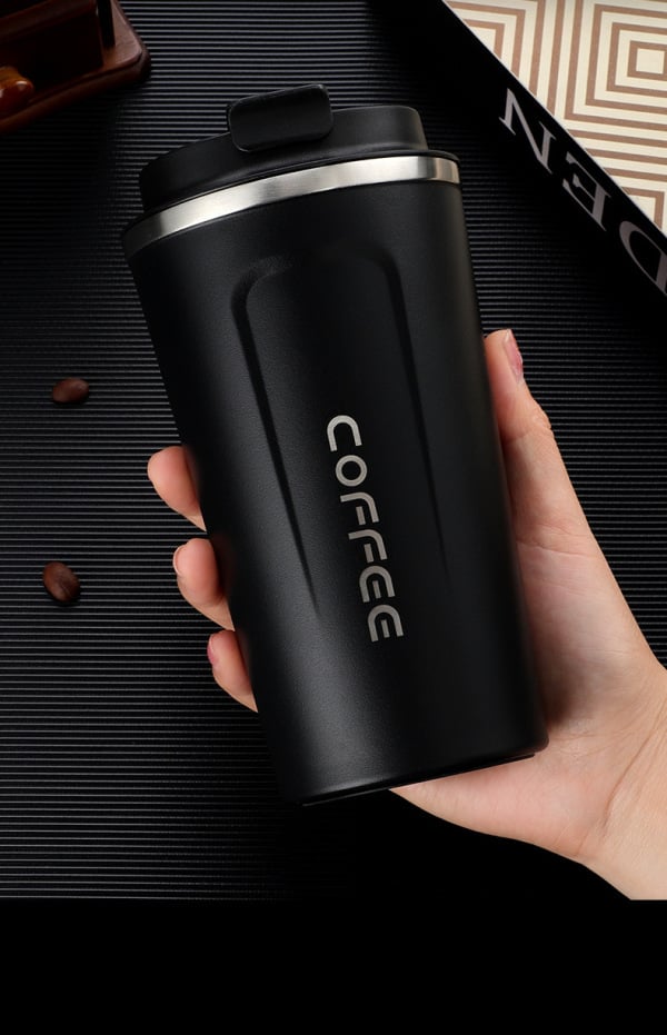 500ml Stainless Steel Coffee Cup Travel Thermal Mug Leak-Proof Thermos Bottle Tea Coffee Mug Vacuum Flask Insulated Cups