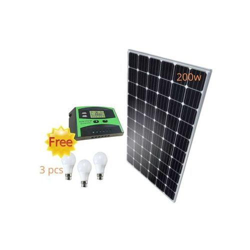 Sunnypex 80 W Solar Panel + Solar Charge Controller +3 DC Bulb