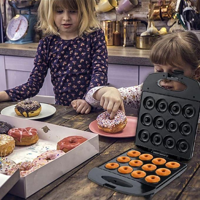 Sokany SK-821 Donut Maker, Makes 12 Doughnuts, Non-stick Surface, Easy to Clean, Mini Donut Maker Machine for Snacks, Desserts & More