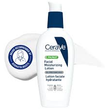CeraV Facial Moisturizing Lotion Pm | Ultra Lightweight, Night Face Moisturizer With Hyaluronic Acid | Fragrance Free, 89 Milliliters (1 Pack)