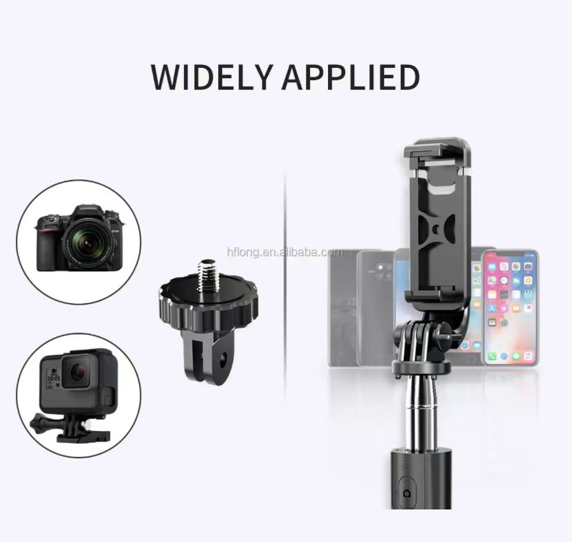 4-in-1 wireless Bluetooth selfie stick tripod foldable tripod monopod mobile phone suitable for Gopro sports camera