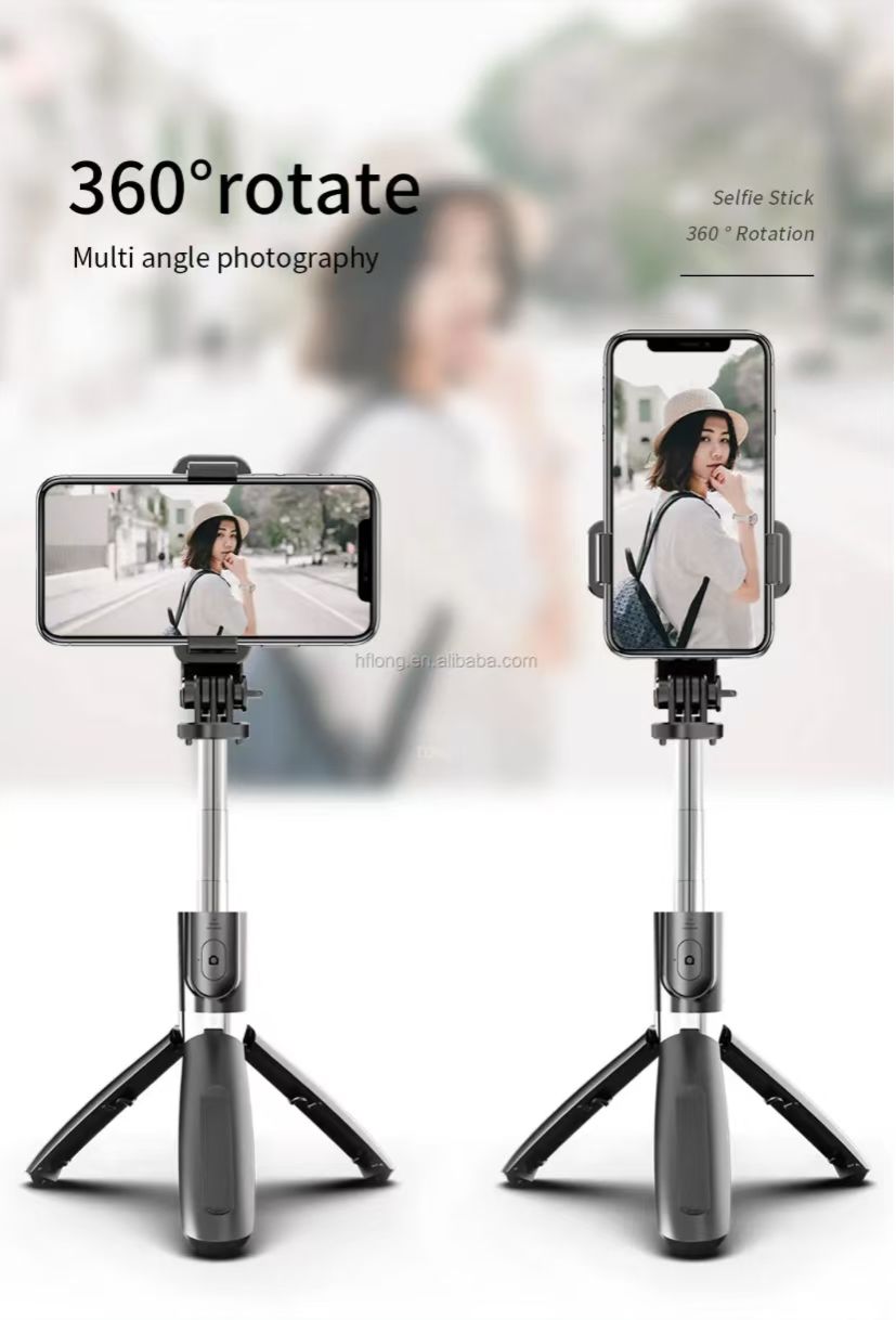 4-in-1 wireless Bluetooth selfie stick tripod foldable tripod monopod mobile phone suitable for Gopro sports camera