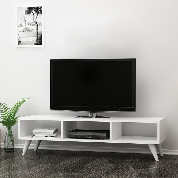 Netherlands 55" Tv Stand ♦️wooden Tv stands with cabinets ♦️Size 120x30x50cm ♦️Colours :White