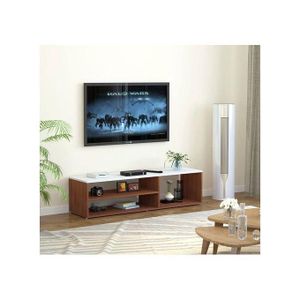 StyleSpectrum tv stand♦️ white/brown teak.