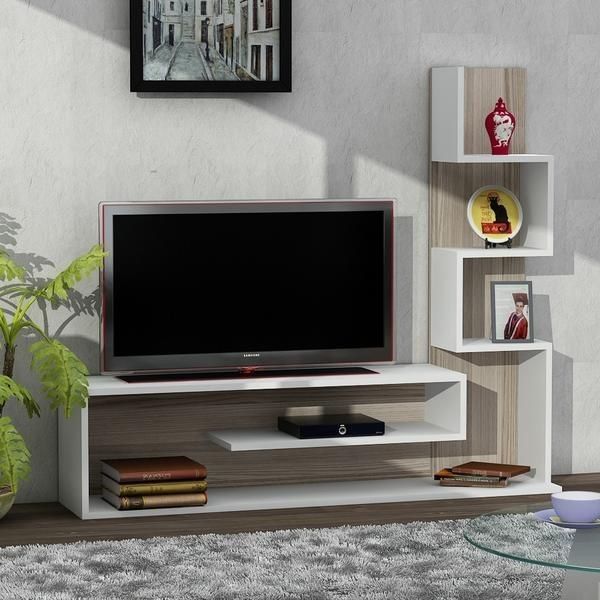 WOODPECKERTv Stand ♦️wooden Tv stands with cabinets ♦️Size 120x30x120cm ♦️Colours :White & brown /teak