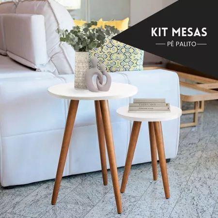 Shee Nordic TWINS/DOUBLE !! Coffee Tables♦️ big size ♦️wooden ♦️(Unassembled)- White ♦️ Coffee Tables♦️ color white size big 50cm, small 45cm.